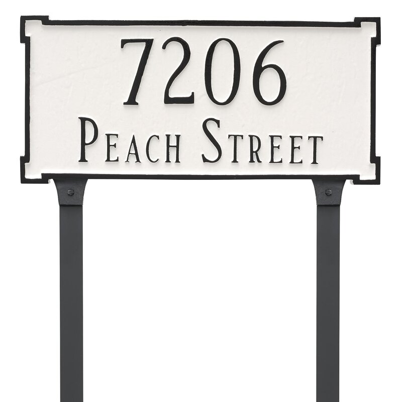 Montague Metal Products 2-Line Lawn Address Sign & Reviews | Wayfair